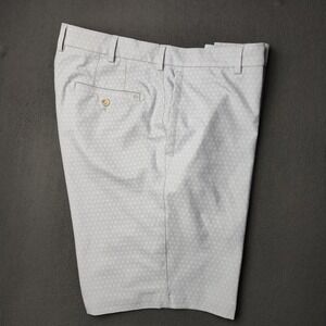 Peter Millar Shorts Mens 36 Gray Skull Print Performance Golf Stretch Polyester